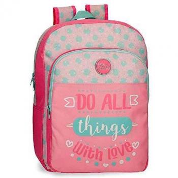 Roll Road Do All Mochila Escolar Adaptable a Carro Rosa 30x40x13 cms Poliéster 15.6L