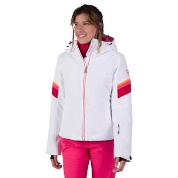 Chaqueta de Esquí Rossignol Strawpile con Capucha Blanca/Rosa para Mujer - XL