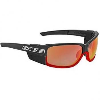 Salice 015 RW Men's Black Sunglasses with Red Accents