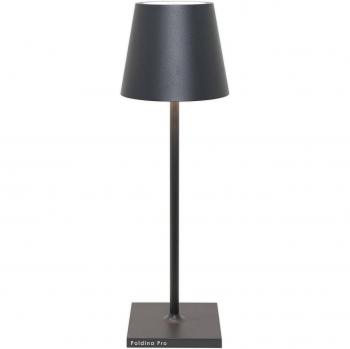 Lámpara de Mesa LED Poldina L Desk Recargable IP54 Gris Oscuro