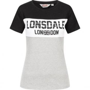 Camiseta Lonsdale Tulse negra y rosa para mujer - XS