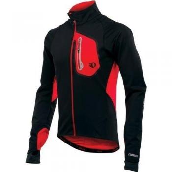 Pearl Izumi Pro - Soft shell de ciclismo para hombre, tamaño S, color rojo / negro