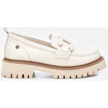 Mocasines de mujer de piel con suela de goma