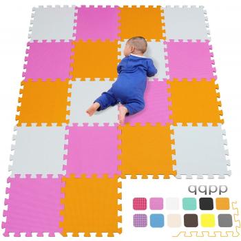 qqpp Alfombra Puzzle para Niños Bebe Infantil - Suelo de Goma EVA Suave. 18 Piezas