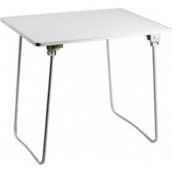 Alco 1-117 - Mesa acero, pata acero lacado blanco, 80 x 60cm
