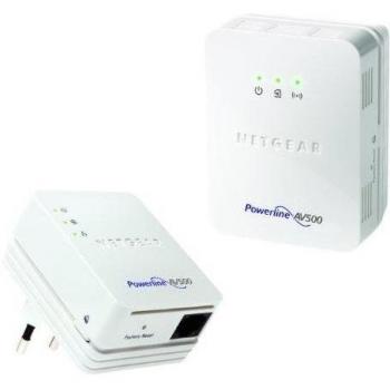 Netgear XWNB5201-100PES - Kit de Adaptadores Power Line de 500 Mbps con punto de acceso WiFi N300