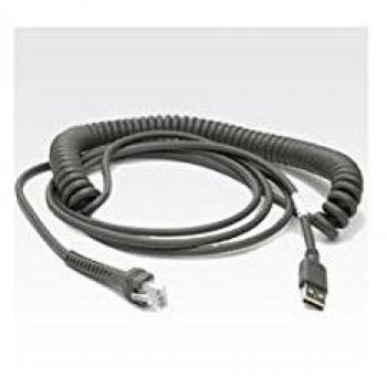 Cable USB Zebra - Tipo A a Tipo A, Macho a Macho, 4.57 metros, Gris