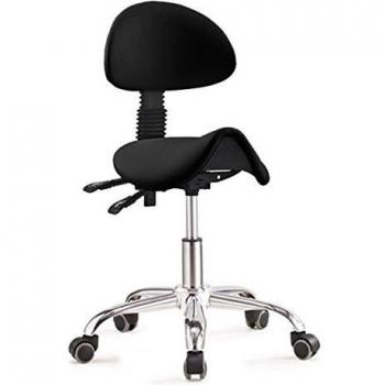 Ergolution Ergonómico Taburete Ajustable Trabajo - Taburete - Silla giratoria heces - Negro