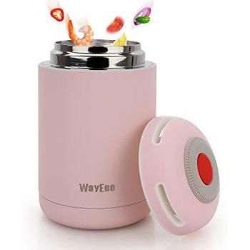 WayEee 460 ml Termo para Comida Niños Botella Aislada de Acero Inoxidable para Alimentos Calientes y Bebidas Frías, Termo para Sólido y Líquido