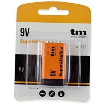 TM Electron PILA6LR61TME - Pila alcalina 9V, Color Naranja