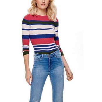 ONLSIF L/S O-Neck Pullover KNT Mujer Color: Geranium Talla: L