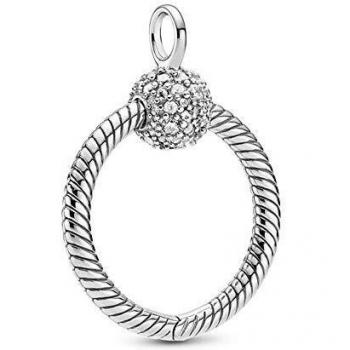 Collar Pandora Moments en plata de ley con colgante Pavé 399097C01 para Mujer