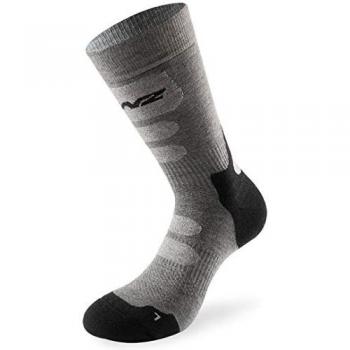 Lenz Trekking 8.0 Merino Wool Socks - Anthracite/Silver, Size 35-38