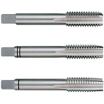 Ruko 230160Li - Juego de 3 machos para roscar a mano M DIN 352 HSS, rectificados, rosca izquierda