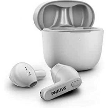 Philips TAT2236WT/00 Auriculares inalámbricos, Estuche de Carga súper Delgado, Resistente a Salpicaduras