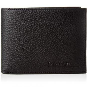 Calvin Klein - Ck Bombe' 5cc W/Coin, Carteras Hombre, Negro