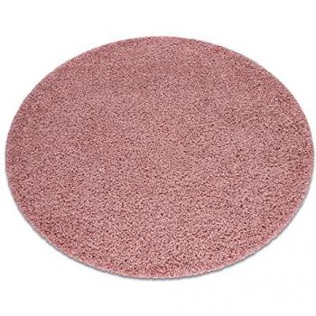 Alfombra Shaggy Circular 5cm Rosa Blush 100 cm
