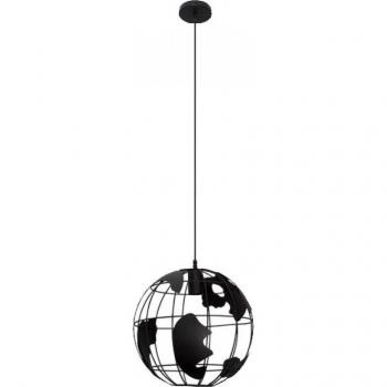 Lámpara Colgante FABRILAMP Orbe Negro - Diseño Moderno y Regulable
