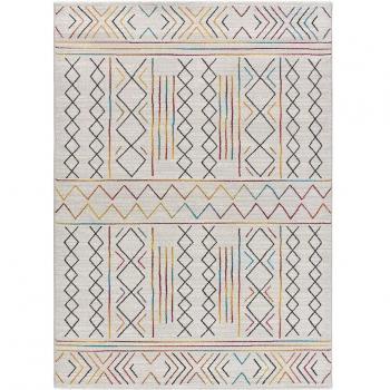 Alfombra de Interior Estilo Geométrico en Multicolor Napoli 16614 - 140x200 cm