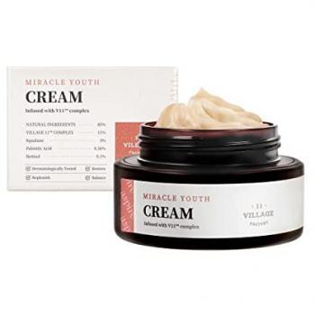 Village 11 Factory Miracle Youth Cream 50 ml - Korean Skincare - Rich Cream with 0.1% Retinol & Squalane - Hydrates & Firms - Vegan Anti-Aging Treatment - 85% Natural Ingredients - Suitable for All