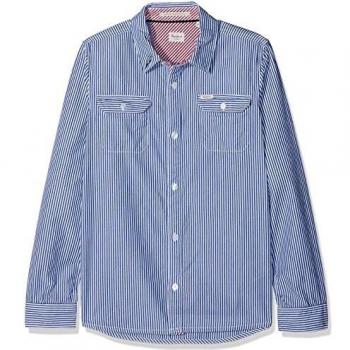 Pepe Jeans Blue Striped Cotton Shirt for Boys, Size 12 Y