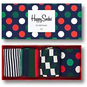 Set de Regalo Festivo con Grandes Puntos - 4 Paquetes de Happy Socks