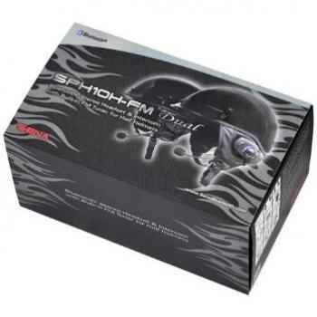 Sena SPH10H-FM Auriculares estéreo Bluetooth e Intercomunicador con sintonizador FM Incorporado para Medio Casco, Paquete Doble