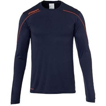 uhlsport Stream 22 Trikot Langarm Sudadera De Entrenamiento, Hombre, Azul Marino/Rojo Fluor, S