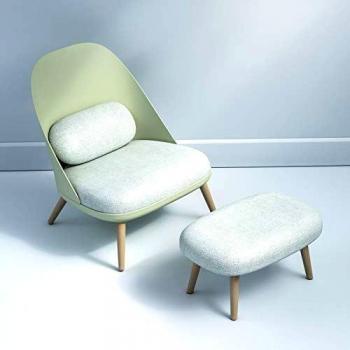 Sillón de Relax Verde con Taburete Reposapiés y Patas de Haya FST63-GR