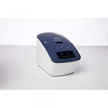 Brother QL600B - Impresora de Etiquetas Profesional con tecnología térmica Directa, Talla Única, Azul/Blanco