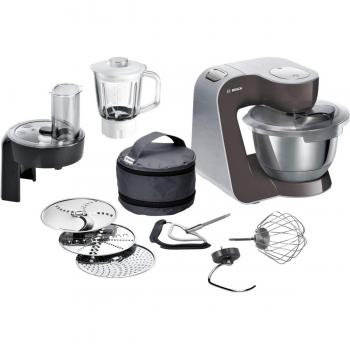 Robot de cocina Bosch MUM58A20 con potencia de 1000 W y capacidad de 3,9 L en elegante color Antracita y Plata