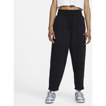 Nike Sportswear Phoenix Fleece Jogger de talle alto curvo de 7/8 para mujer en color negro, talla S (EU 36-38), confeccionado en algodón tejido