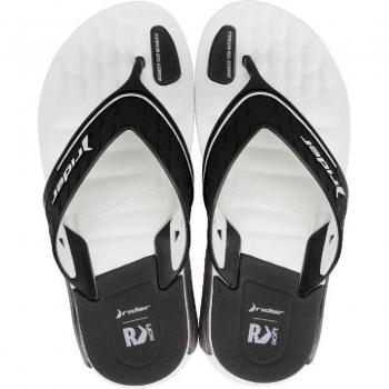 Chanclas de hombre Rider R Line Plus IV Thong Ad RIDER, sandalia blanca/negra para hombre