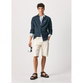 Pepe Jeans Men's Beige Casual Denim Shorts - Stanley Style, Size W31
