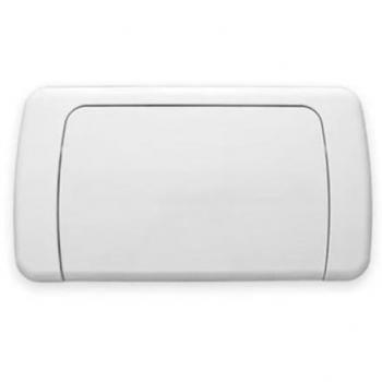Placa para cassette Idrobox mono blanco brillante