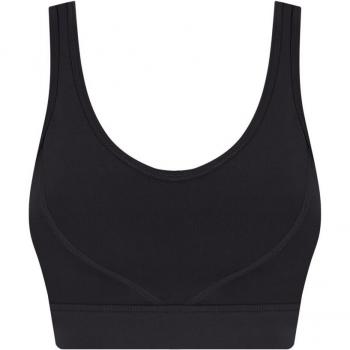 Top de Yoga para Mujer Born Living Yoga Devi Negro con Espalda Mesh y Tirantes Anchos