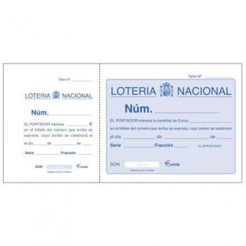 Talonario Lotería 1/3 Apaisado Sencillo 100 Hojas DOHE 50015