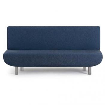 Funda sofá elástica Clic-Clac Troya, color azul, dimensiones 140 x 100 x 200 cm, modelo EYSA mod/7 para sofá de 3 plazas con capacidad para clic-clac