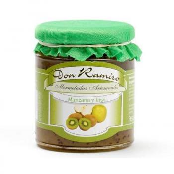Mermeladas Don Ramiro - Mermelada Artesana Casera de Manzana y Kiwi Elaborada sin conservantes, ni colorantes y apta para personas alérgicas al gluten, 250 gr.