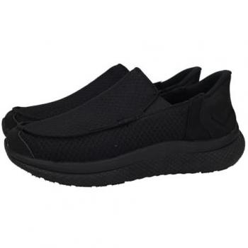 Deportivos DOCTOR CUTILLAS para hombre, color negro, plantilla extraíble, piso de goma, sin cierres, ideales para verano