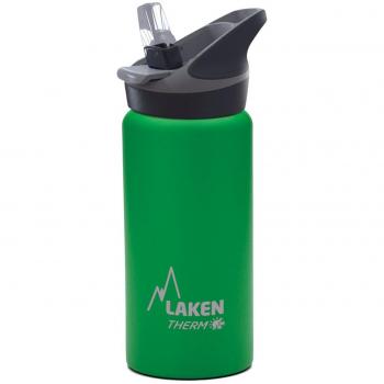 Laken Jannu Botella de Agua Térmica con Aislamiento de Vacío con Doble Pared de Acero Inoxidable 18/8. Hasta 24 Horas de Frío, Verde, 750 ml