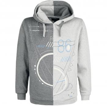 R.E.D. by EMP Breaking Us In Two Sudadera con Capucha Gris Oscuro/Gris Claro S