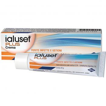 Crema Ialuset Plus 25G - Crema hidratante y regeneradora para la piel, contiene ácido hialurónico, indicada para el tratamiento de heridas, quemaduras y cicatrices, presenta propiedades humectantes y favorece la