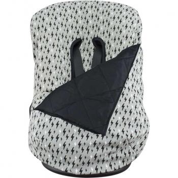 Funda y Saco Universal de Algodón para Silla de Coche y Portabebés Jyoko Black Rayo