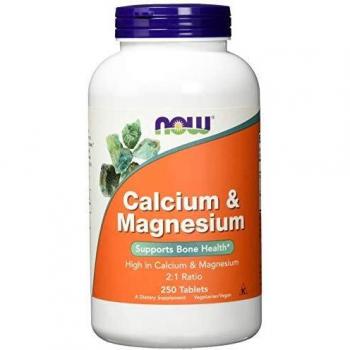 Now Foods Calcium and Magnesium I Ratio 2 to 1 I Highly Potentiated I 250 Tablets I Vegetarian I Vegan