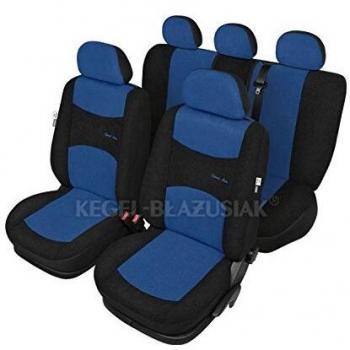 Cubreasiento KEGEL 5-1189-236-3040 - Cubierta de asiento de automóvil en poliéster azul y negro, incluye garantía de 3 años