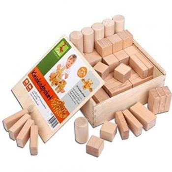 CreaBLOCKS juego de bloques de 54 bloques de madera natural sin tratar apartir de 6 meses