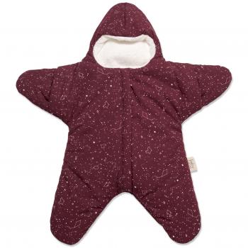 Baby Bites ORIGINAL - Saco estrella BURDEOS, estampado CONSTELACIONES - Modelo INVIERNO