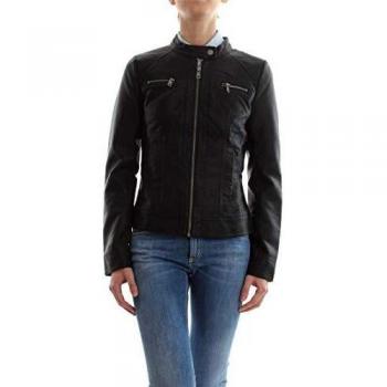 Chaqueta Only Bandit Faux Leather Biker - Negro