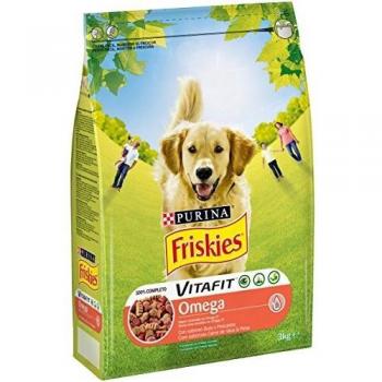 FRISKIES - Omega 3 Alimento Para Perros Con Sabrosa Carne De Vaca Bolsa 3 Kg